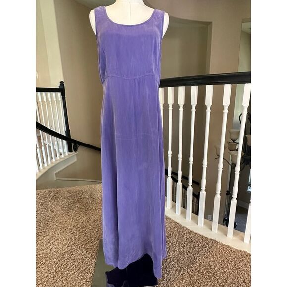 Rabbit Rabbit Rabbit Vintage Y2K Slip Shirt Minimalist Maxi Dress Purple Size 12 - Picture 1 of 16